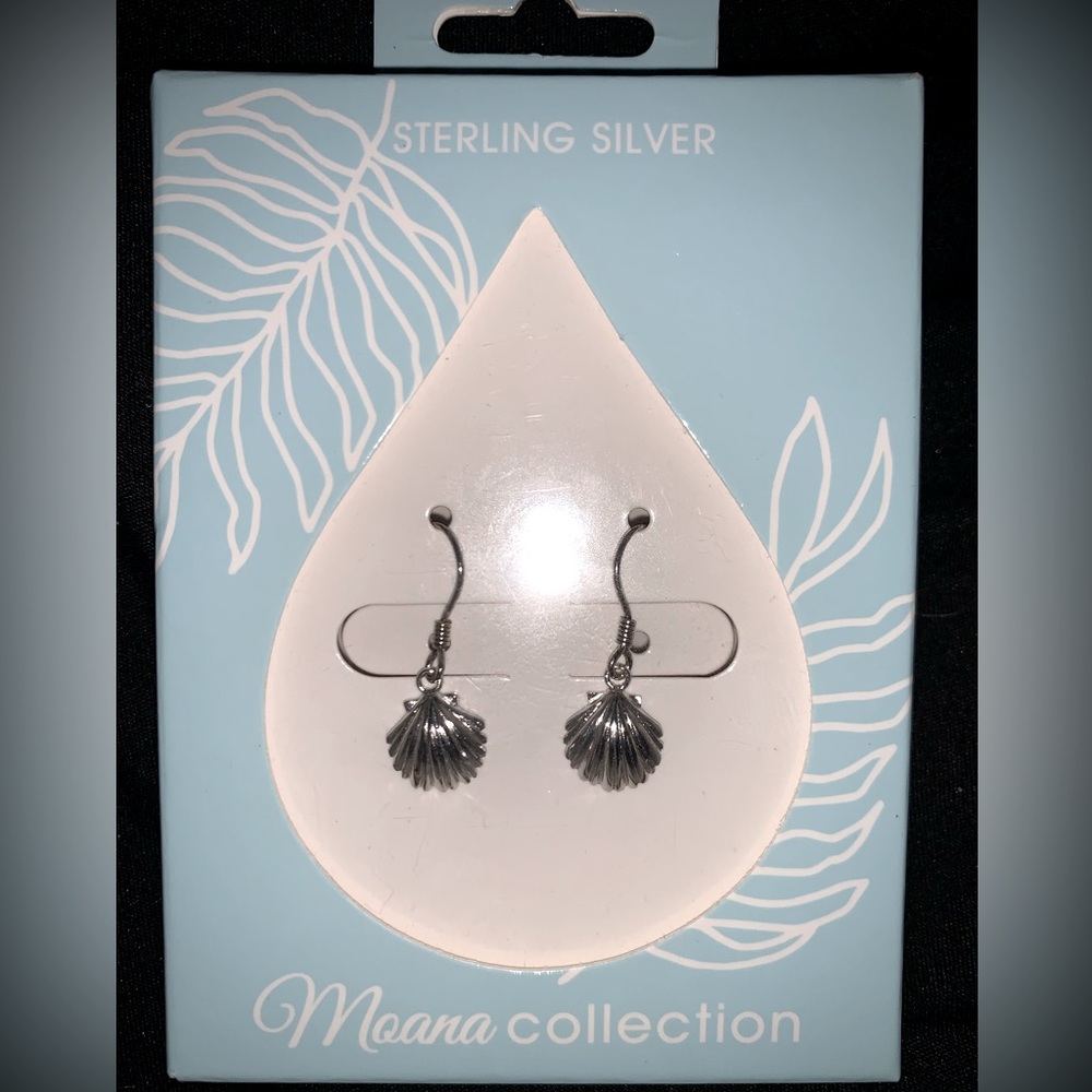 Aloha Jewelry-Sterling Silver-The Moana Collection-Dangle-Seashell Earrings